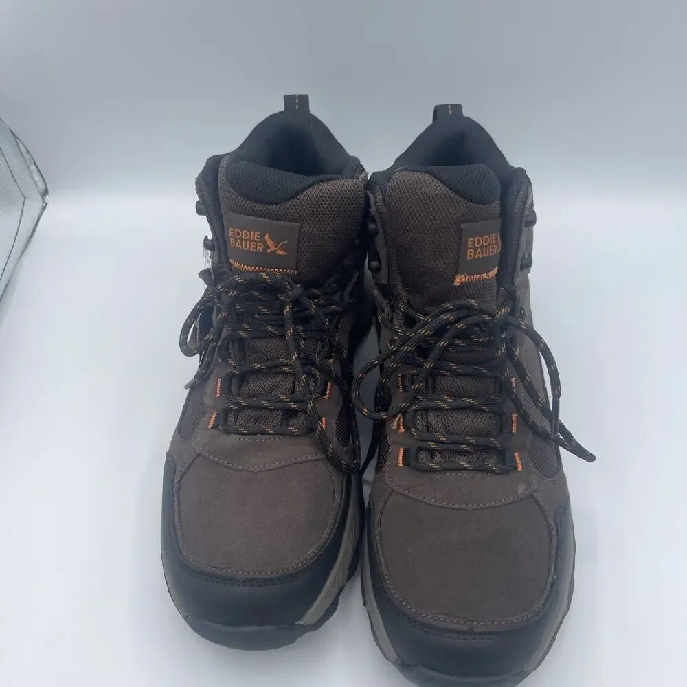 NEW Eddie Bauer Bonham Hiking Outdoor Boots MENS Brown Lace Up Leather SIZE 9.5‎